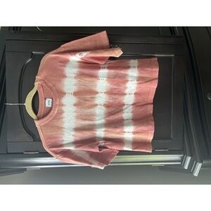 LINI Andie Tee Pink and White Tie Dye Size X Small